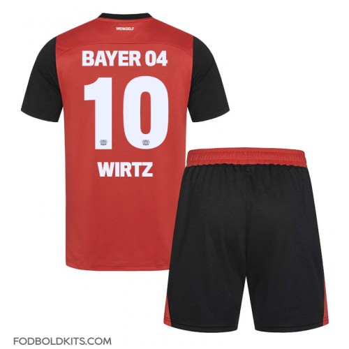 Bayer Leverkusen Florian Wirtz #10 Hjemmebanesæt Børn 2024-25 Kortærmet (+ Korte bukser)